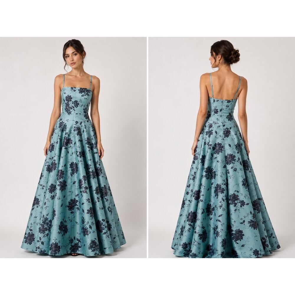 Emilia Wickstead Isella Floral Duchess Satin Gown UK8/US4